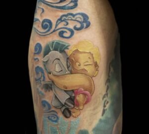 tatuaje de Hercules y su caballo