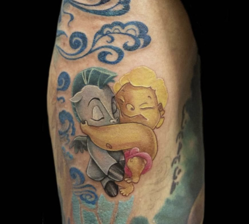 tatuaje de Hercules y su caballo